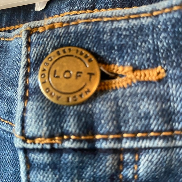 Loft made and loved jeans Size 4/27 skinny crop slim pockets accent on ankles - Picture 11 of 12